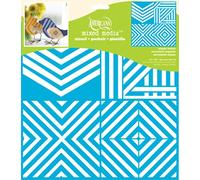 Americana Decor Stencil di Movimento angolare, Blu, 12 x 30,5 cm