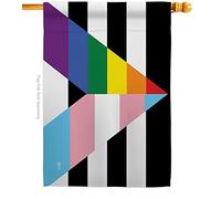 Americana Home & Garden Gay Trans Straight Ally House Flag Support Pride Rainbow Love LGBT Bisessuale Pansexual Transgender Decorazione Banner Piccolo Giardino Yard Regalo Doppio Lato, Made In USA