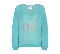 AMERICANDREAMS - Silja V Neck Crystal Pullover - -Knitwear -Donna -Verde -M