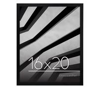 Americanflat 16x20 Poster Frame in Black - Thin Border Photo Frame with Polished Plexiglass - Horizontal and Vertical Formats for Wall