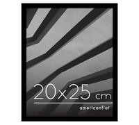 Americanflat Cornice 20x25 cm Nera - Cornice per Foto 25x20 cm con Bordo Sottile e Pannello Vetro Resistente agli Urti - Portafoto con Ganci e Cavalletto Integrati per Pareti e Ripiani