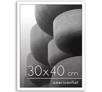 Americanflat Cornice 30x40 cm Bianca - Cornice per Foto 40x30 cm con Bordo Sottile e Pannello Protettivo in Plastica - Portafoto con Ganci Seghettati Integrati per Pareti