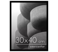 Americanflat Cornice 30x40 cm Nera - Cornice per Foto 40x30 cm con Bordo Sottile e Pannello Protettivo in Plastica - Portafoto con Ganci Seghettati Integrati per Pareti