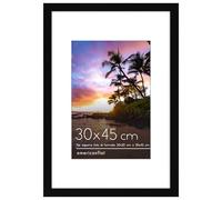 Americanflat Cornice 30x45 cm Nera - Cornice 20x30 cm con Passepartout in Legno MDF