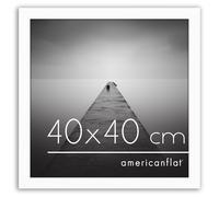 Americanflat Cornice 40x40 cm Bianca - Cornice Quadrata in Legno MDF con Pannell