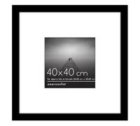 Americanflat Cornice 40x40 cm Nera - Cornice Quadrata da 20x20 cm con Passepartout o da 40x40 cm senza Passepartout - Pannello Protettivo in Plastica
