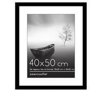 Americanflat Cornice 40x50 cm Nera - Cornice 30x40 cm con Passepartout o da 50x40 cm senza Passepartout - Pannello Protettivo in Plastica