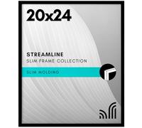 Americanflat Cornice 51x61 cm - Cornice per Foto con Bordo Sottile e Pannello Protettivo in Plastica - Nero