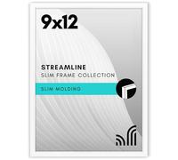 Americanflat Cornice per foto da 22,5 x 30,5 cm, con bordo sottile, vetro infrangibile, accessori per appendere e cavalletto integrato per formati orizzontali o verticali, per parete o tavolo