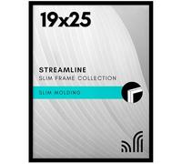 Americanflat, Cornice per poster con plexiglass lucido, 48,2 x 63,5 cm, collezione Streamline, con bordo sottile, per esposizione a parete, con accessori per appenderla, nero