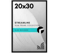 Americanflat Cornice per poster da 20 x 30 cm, in plexiglass lucido, collezione Streamline, cornice sottile per esposizione a parete, accessori per appendere inclusi, colore nero
