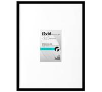 Americanflat Cornice portafoto 30 x 40 cm, colore nero, utilizzabile come cornice per foto da 10 x 15 cm con passepartout o cornice da 30 x 40 cm senza passepartout, cornice sottile con copertura in