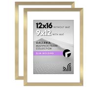 Americanflat Cornice portafoto 30 x 40 cm, in plexiglass lucido, set da 2 pezzi, utilizzabile come cornice da 22 x 30 cm, con passepartout o espositore, 30 x 40 cm, senza passepartout, collezione