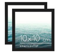 Americanflat - Cornice portafoto 4 x 4 cm, in formato orizzontale e verticale per parete, confezione da 2 pezzi