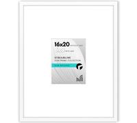 Americanflat Cornice portafoto 40,6 x 50,8 cm, colore bianco, utilizzabile come cornice per foto da 15 x 20 cm con passepartout o cornice da 40 x 50 cm senza passepartout, cornice sottile con