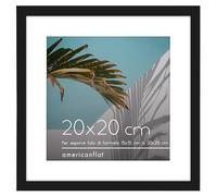 Americanflat Cornice portafoto 8x8 in noce con vetro infrangibile, formato orizzontale e verticale per parete e tavolo