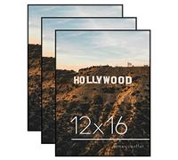 Americanflat Cornice portafoto a caricamento frontale, 30,5 x 40,6 cm, con vetro infrangibile, set da 3 pezzi, collezione Metropolitan, colore nero