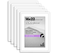 Americanflat Cornice portafoto da 16 x 22 cm, colore bianco, da utilizzare come cornice per poster da 30 x 45 cm con passepartout o cornice da 40 x 55 cm senza passepartout, per collage, decorazione