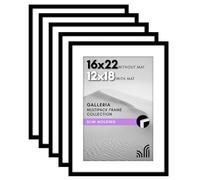 Americanflat Cornice portafoto da 16 x 22 cm, colore nero, da utilizzare come cornice per poster da 30 x 45 cm con passepartout o cornice da 40 x 55 cm senza passepartout, per collage, decorazione da