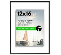 Americanflat Fusion Float Collection - Cornice portafoto sospesa con vetro infrangibile, adatta per foto da 22 x 30 cm o più piccole, 30 x 40 cm, collezione Fusion Float, cornice galleggiante per