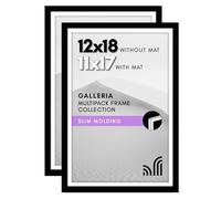 Americanflat Galleria Collection Cornice per poster da 30 x 45 cm con plexiglass lucido, set da 2 pezzi, utilizzabile come cornice da 28 x 43 cm con passepartout o cornice da 30 x 45 cm senza