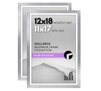 Americanflat Galleria Collection Cornice per poster da 30 x 45 cm con plexiglass lucido, set da 2 pezzi, utilizzabile come cornice da 28 x 43 cm con passepartout o cornice da 30 x 45 cm senza
