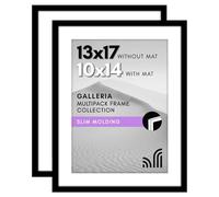 Americanflat Galleria Collection Cornice portafoto da 16 x 20 cm con plexiglass lucido, set da 2 pezzi, utilizzabile come cornice da 28 x 35 cm con passepartout o da 40 x 50 cm senza passepartout, set