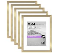 Americanflat Galleria Collection Cornice portafoto da 28 x 35 cm con plexiglass lucido, set da 5 pezzi, utilizzabile come cornice da 20 x 25 cm con passepartout o cornice da 28 x 35 cm senza