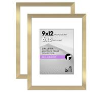 Americanflat Galleria Collection Set di 2 cornici portafoto con plexiglass lucido da 23 x 30 cm, utilizzabile come cornice da 15 x 20 cm con passepartout o cornice da 22 x 30 cm senza passepartout