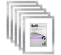 Americanflat Galleria Collection Set di 5 cornici portafoto con plexiglass lucido da 20 x 25 cm, utilizzabile come cornice da 12 x 18 cm con passepartout o da 20 x 25 cm senza passepartout, per