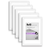 Americanflat Set di cornici portafoto da 20 x 30 cm, colore bianco, da utilizzare come cornice per foto da 15 x 20 cm con passepartout o 20 x 30 cm senza passepartout, decorazione da parete per