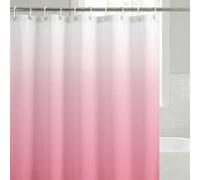 Americanflat Tenda da doccia in 100% poliestere, impermeabile, con occhielli in metallo e 12 anelli, 180 x 188 cm, colore: rosa sfumato