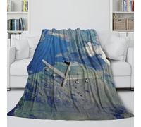 Americano B52 Bombardiere Coperta Flanella - Militare Coltre Soffice Regalo Compleanno Per Figlio/figlia/nipote/nipotina/amico - Divano Letto Culla Viaggi Campeggio Decoro 40x50inch(100x130cm)