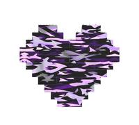 Americano Camouflage Viola Stampa Blocco di Mattoni Puzzle Cuore Forma di Mattone Puzzle 3D Puzzle FAI DA TE Home Decor