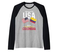 Americano colombiano La mia storia è iniziata in Colombia Pride Maglia con Maniche Raglan