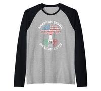 Americano coltivato Radici messicane Messico Paese Amante Orgoglioso di Noi Maglia con Maniche Raglan