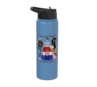 Americano E Croato Sangue Nero Donne Stainless Steel Insulated Water Bottle