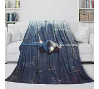 Americano F35 Lightning Caccia Coperta Soffice - Militare Coltre Regalo Compleanno Per Figlio/figlia/nipote/nipotina/amico - Coltre Accogliente Come Un Abbraccio in Una Coperta 60x80inch(150x200cm)