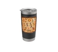 Americano Southwest Cave Art Bicchiere termico in acciaio inox doppia parete