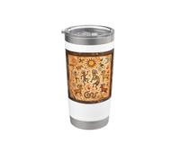 Americano Southwest Cave Art Bicchiere termico in acciaio inox doppia parete