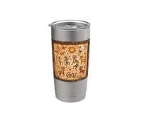Americano Southwest Cave Art Bicchiere termico in acciaio inox doppia parete