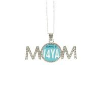 Americano USA Auto Numero Targa Madre Regalo per Mamma Nana Nonna Collana Compleanno Gioielli, Medio