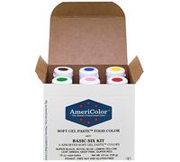 AmeriColor Basic - Kit di 6 coloranti alimentari in pasta gel morbida, 21,3 g, confezione da 6