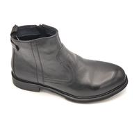 Amerigo Vespucci AV233 stivaletto pelle bottalata nera cerniera fondo gomma 5/6