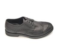 Amerigo Vespucci AV241 scarpa allacciata pelle nera ricamo inglese 5/6