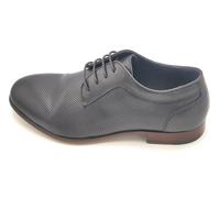 Amerigo Vespucci AV306 scarpa allacciata pelle microforata nera f. cuoio-gomma C