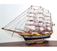 AMERIGO VESPUCCI VELIERO LEGNO Lft. 65 Cm NAVE SCUOLA MARINA MILITARE ITALIANA