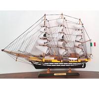 AMERIGO VESPUCCI VELIERO LEGNO Lft. 65 Cm NAVE SCUOLA MARINA MILITARE ITALIANA