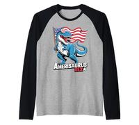Amerisaurus Rex Pride of the US-Americans Maglia con Maniche Raglan