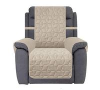 Ameritex Copertura impermeabile antiscivolo per poltrona reclinabile, decorazione natalizia per rimanere in posizione, protezione per mobili per animali domestici e bambini (beige, 58 cm)